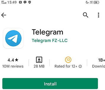 Cài đặt Telegram Android